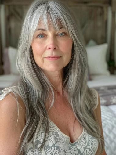 Grey Lace Front Wigs 18" Long Wavy Wigs