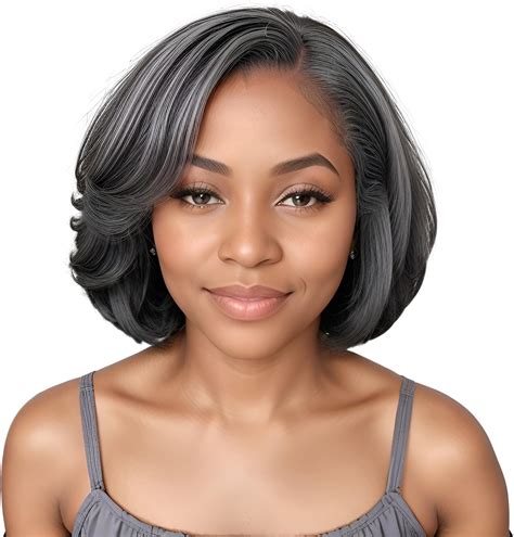 Grey Wigs Bobs 10" Curly 2025: Remy Human Hair Wigs