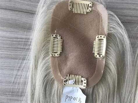 Grey human hair toppers