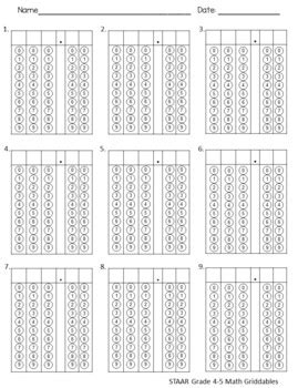 Griddable Answer Sheet Template Kindle Editon