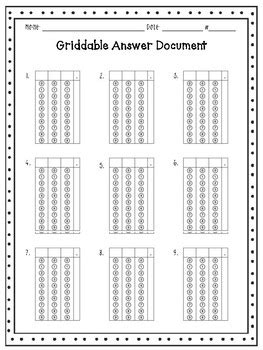 Griddable Answer Template Doc