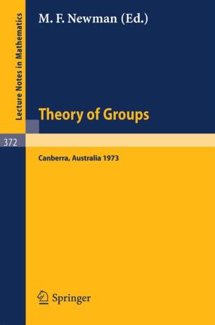 Group Theory Proceedings of a Miniconference Held at the Australian National University, Canberra, N PDF