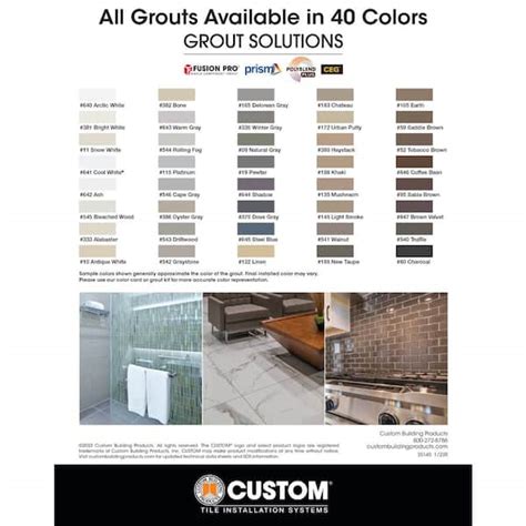 Grout Chart Home Depot