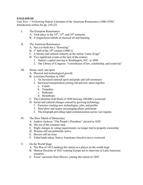 Growing Nation Literature Answers Doc