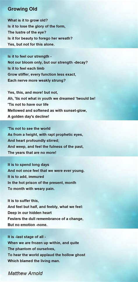 Growing Old in Poetry PDF