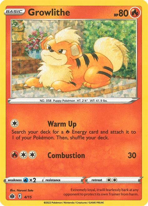 Growlithe Pokémon Card: Unleash the Fury of the Canine Companion