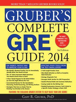 Gruber s Complete GRE Guide 2014 Reader