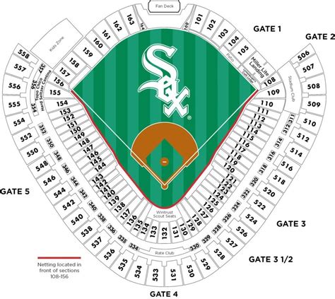Guaranteed Rate Field Seating Chart With Seat Numbers
