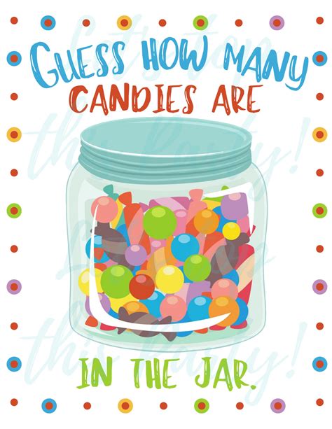 Guess How Many Candies In A Jar Template