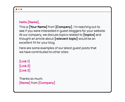 Guest Post Email Template