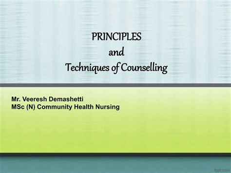 Guidance and Counselling Principles and Techniques Doc