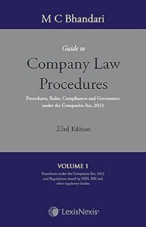 Guide to Company Law Procedures With Corporate Governance and E-Filing Vol. 2 20th Edition Kindle Editon