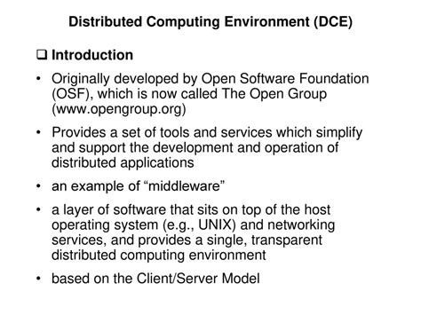 Guide to Writing DCE Applications Osf Distributed Computing Environment Reader