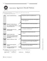 Guided Aggressors Invade Nations Answer Key PDF