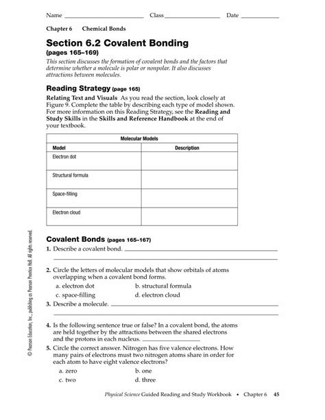 Guided And Study Workbook Answers Covalent Bonding Kindle Editon