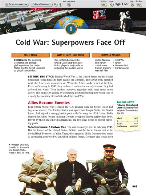 Guided Answers Cold War Superpowers Face Off Doc