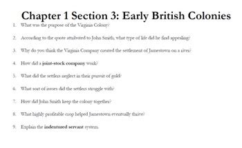 Guided Early British Colonies Answers Epub