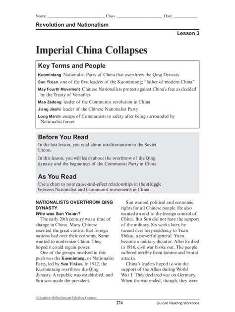 Guided Imperial China Collapses Answers Epub