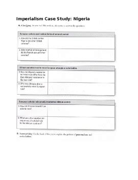 Guided Imperialism Case Study Nigeria Answers Epub