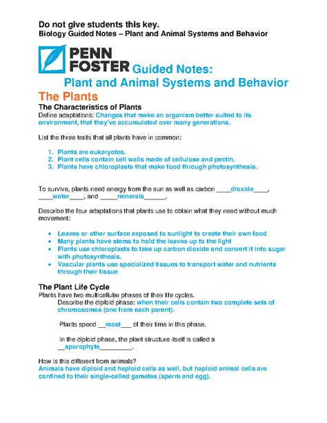 Guided Study Work Answers Biology Doc