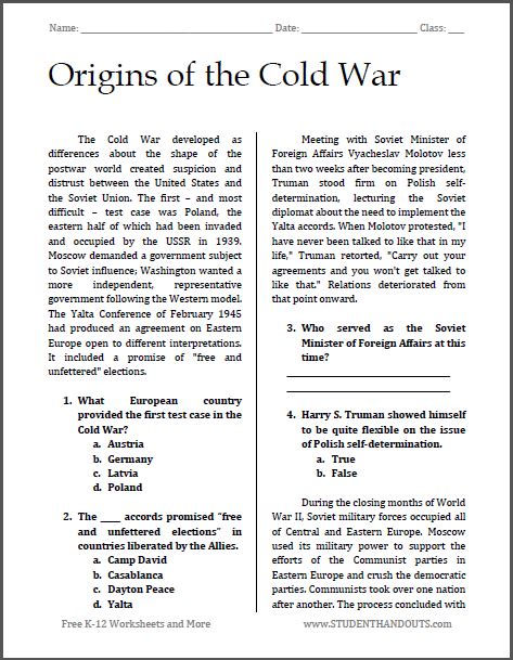 Guided The Cold War Answer Key Reader