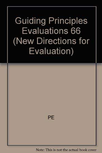 Guiding Principles for Evaluators New Directions for Evaluation PDF