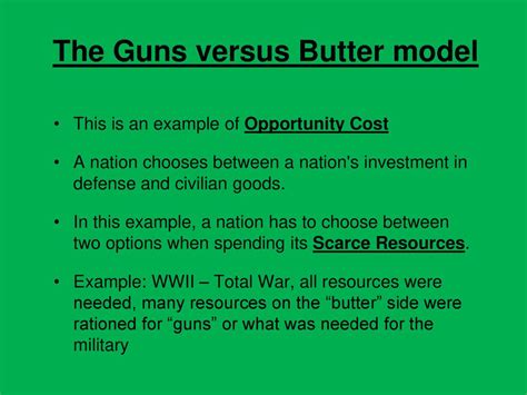 Guns Versus Butter Model: Striking a Balance Between Military and Civilian Spending