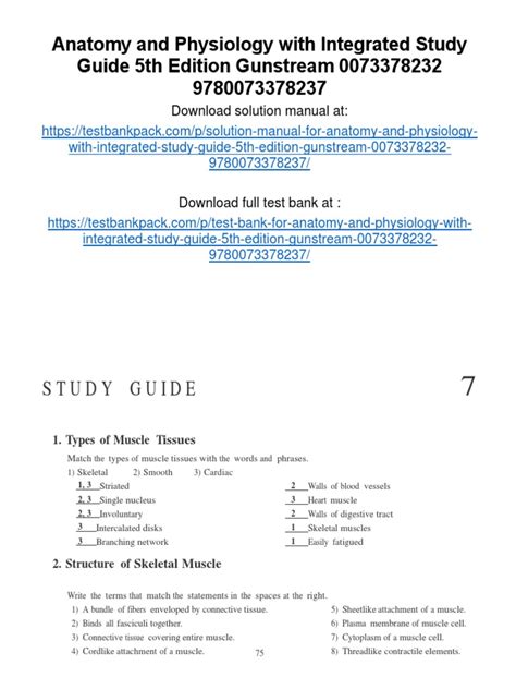 Gunstream Anatomy And Physiology Study Guide Answers Reader