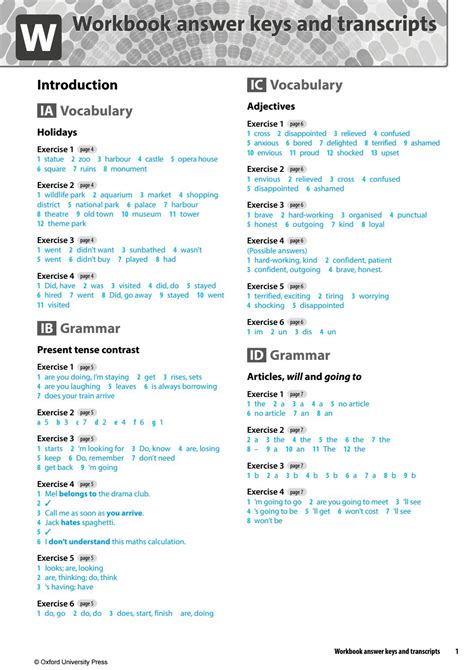 Gw4 3rd Ed Answer Key Language World PDF