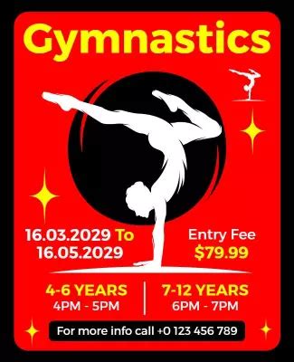 Gymnastics Flyer Template