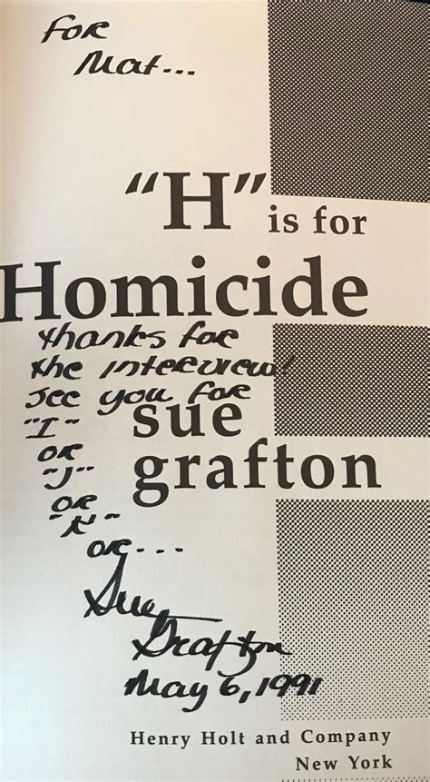 H Is for Homicide 1ST Edition PDF