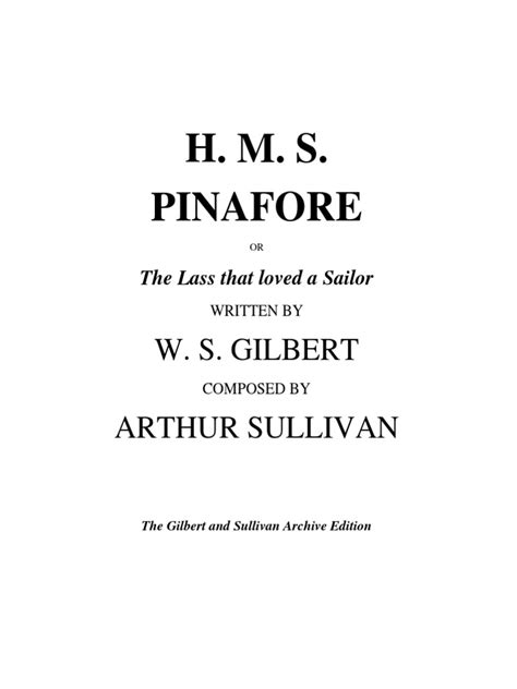 H.M.S. Pinafore in Full Score Ebook Doc