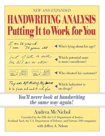 HANDWRITING ANALYSIS PUTTING IT TO WORK FOR YOU PAPERBACK Ebook PDF