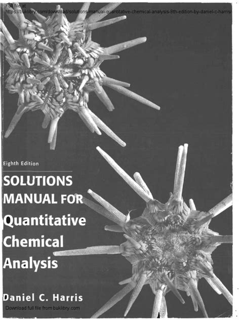 HARRIS ANALYTICAL CHEMISTRY SOLUTIONS MANUAL 8TH EDITION Ebook Doc