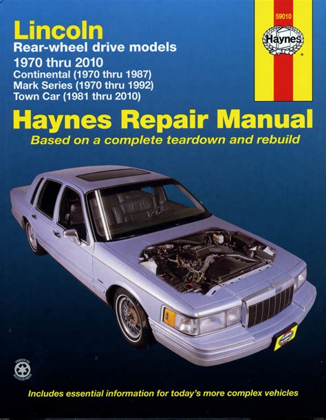 HAYNES MANUAL LINCOLN TOWN CAR Ebook Kindle Editon