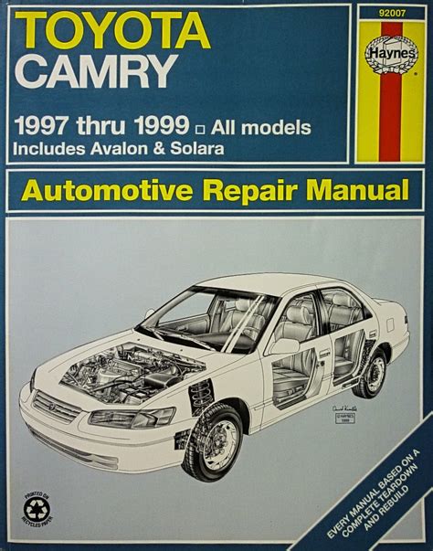 HAYNES TOYOTA CAMRY 97 01 REPAIR MANUAL PDF Ebook Ebook PDF