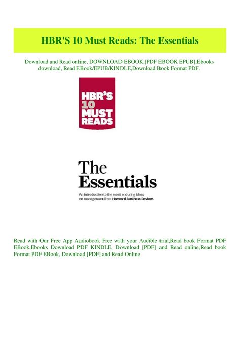 HBR.S.10.Must.Reads.The.Essentials Ebook Reader