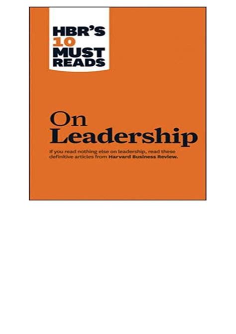 HBR.s.10.Must.Reads.on.Leadership Ebook Doc