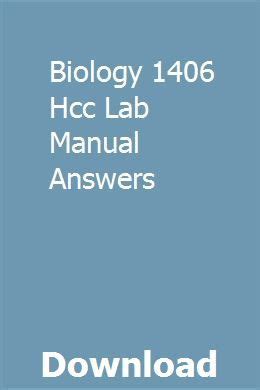 HCC BIOLOGY 1407 LAB MANUAL ANSWERS Ebook PDF