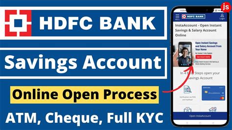 HDFC Online Account Opening Process