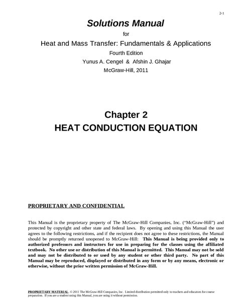 HEAT AND MASS TRANSFER CENGEL 4TH EDITION SOLUTION MANUAL Ebook PDF