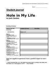 HOLE IN MY LIFE STUDENT JOURNAL ANSWERS Ebook Reader