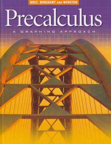 HOLT PRECALCULUS A GRAPHING APPROACH SOLUTIONS KEY Ebook Doc