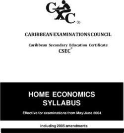 HOME ECONOMICS SYLLABUS Caribbean Examinations Council pdf Reader