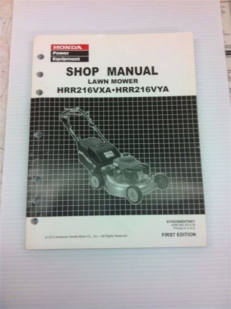 HONDA HRR216VXA SERVICE MANUAL Ebook Doc