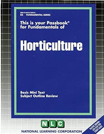 HORTICULTURE Fundamental Series Passbooks Kindle Editon