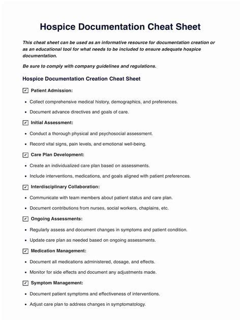 HOSPICE CHARTING GUIDELINES Ebook PDF