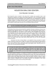 HOUSTON DIALYSIS CENTER CASE STUDY ANSWER Ebook Reader