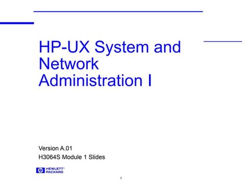 HP-UX System Administrator' Doc
