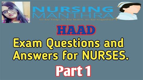 Haad Questions And Answers For Nurses Kindle Editon